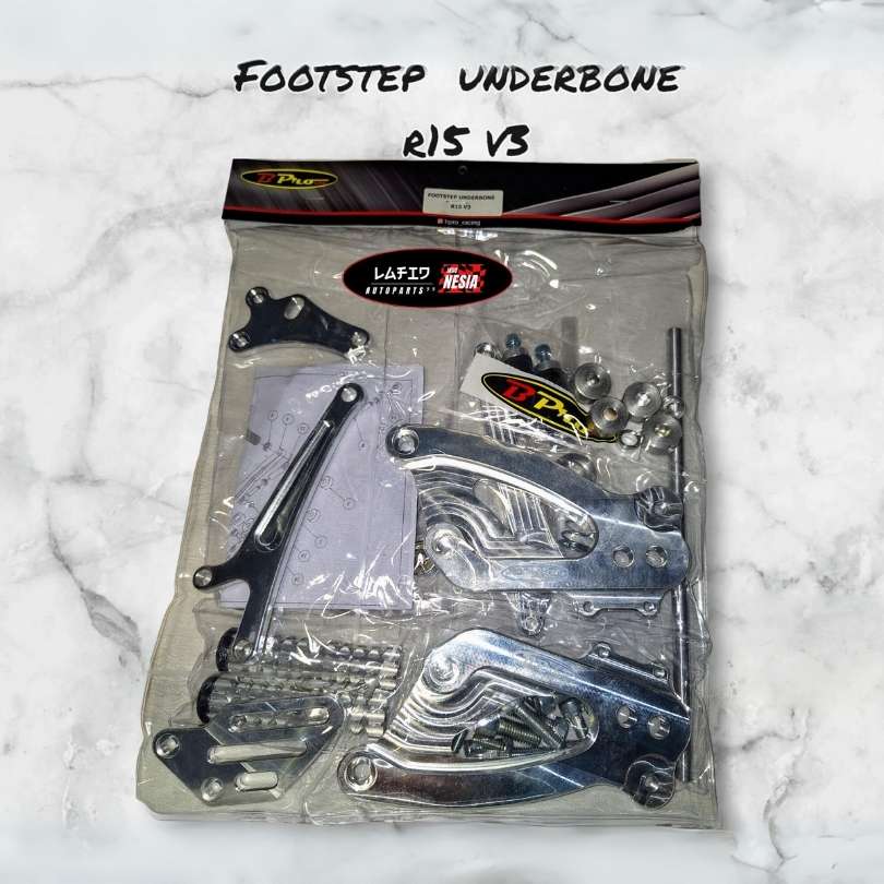 Footstep Underbone R15V3 Silver BPro Racing